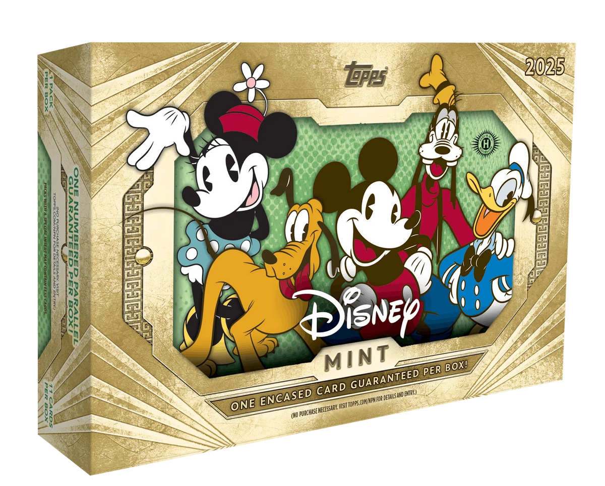 2025 TOPPS CHROME DISNEY MINT BOX (1 Encased/10 Cards) Brand New Sealed QTY
