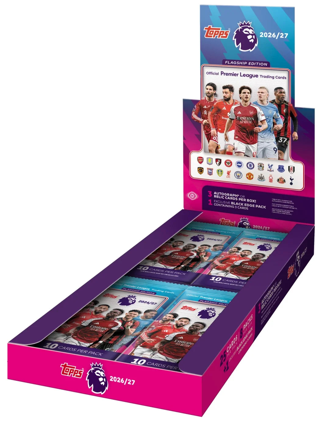 2026/27 TOPPS FLAGSHIP ENGLISH PREMIER LEAGUE HOBBY BOX (3 AUTOs/RELIC) EPL QTY