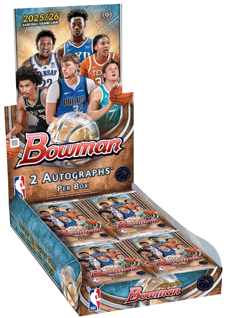 2025/26 BOWMAN BASKETBALL HOBBY BOX (2 AUTOs) w/Chrome NBA Brand New Sealed QTY