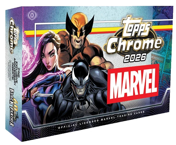 2026 TOPPS CHROME MARVEL COMICS HOBBY BOX (72 Cards) Brand New Sealed QTY