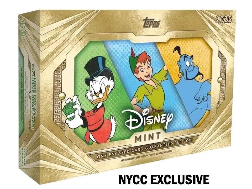 2025 TOPPS CHROME DISNEY MINT BOX (1 Encased/10 Cards) NYCC Exclusive New QTY
