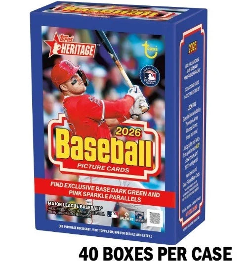 2026 TOPPS HERITAGE Baseball VALUE BLASTER 40-BOX CASE MLB Brand New Sealed QTY