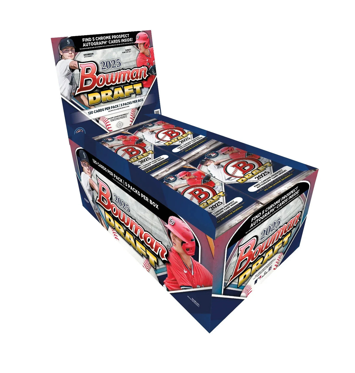 2025 BOWMAN DRAFT BASEBALL SUPER JUMBO BOX (5 AUTOs) w/Chrome MLB Brand New QTY