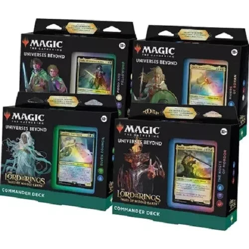 Commander Deck Lord of the Rings Tales Middle Earth LTR MTG Set of 4 Decks