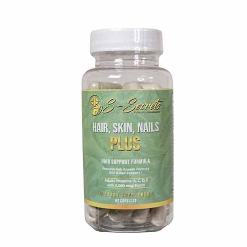 S-Secrets Hair, Skin & Nails Vitamin – Non-GMO Multivitamin for Hair, Skin & Nails | Biotin 5,000 mcg per Serving | 30-Day Supply (60 Capsule) - dailyvitalstore