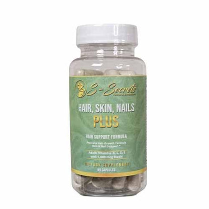 S-Secrets Hair, Skin & Nails Vitamin – Non-GMO Multivitamin for Hair, Skin & Nails | Biotin 5,000 mcg per Serving | 30-Day Supply (60 Capsule) - dailyvitalstore