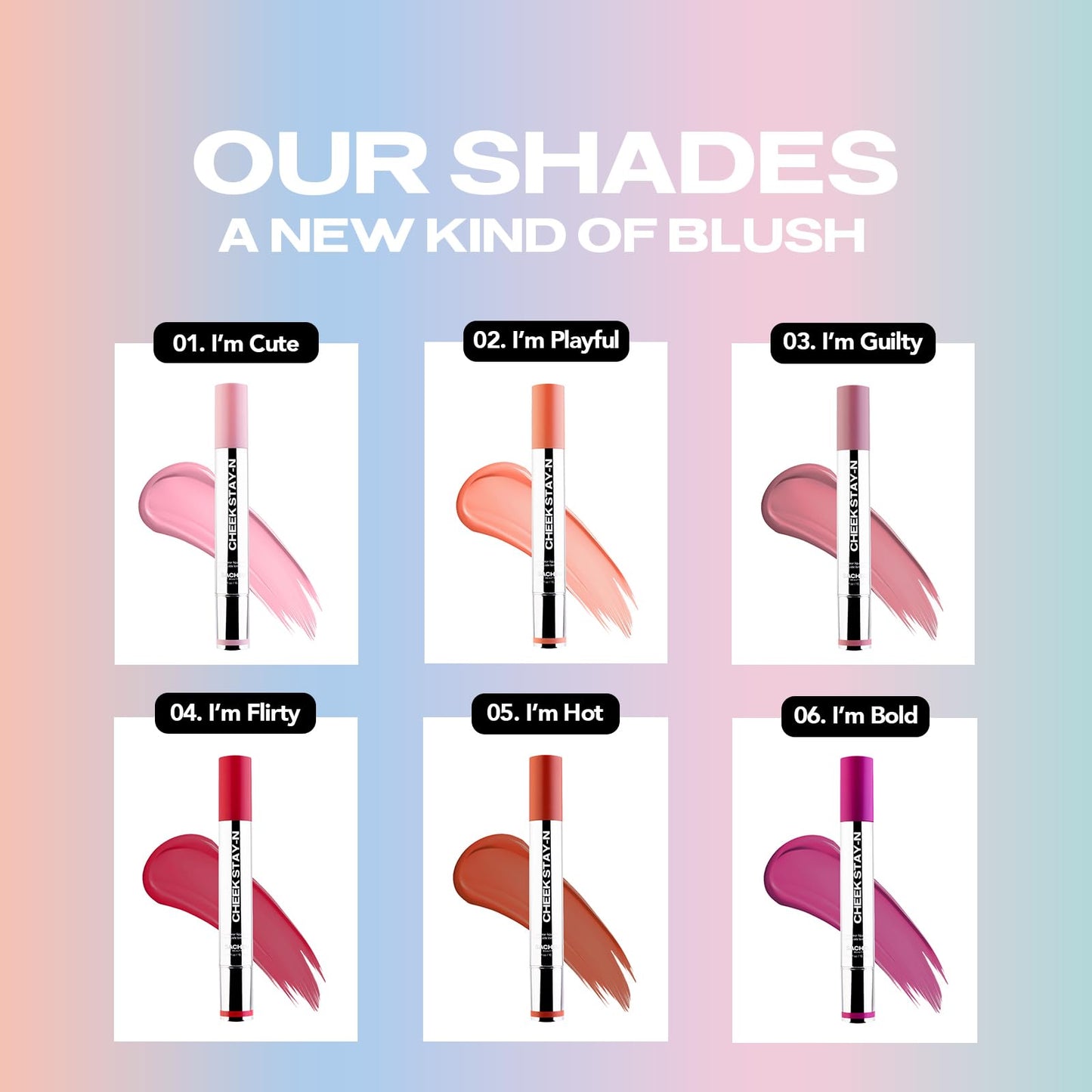 Sacheu Cheek STAY-N Liquid Blush for Cheeks — High Pigment, Buildable, Lightweight Cream Blush for Dewy & Radiant Flushed Cheeks — Long-lasting & Cruelty Free, I'm Guilty - dailyvitalstore