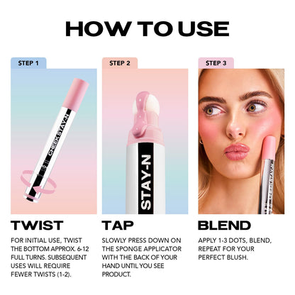 Sacheu Cheek STAY-N Liquid Blush for Cheeks — High Pigment, Buildable, Lightweight Cream Blush for Dewy & Radiant Flushed Cheeks — Long-lasting & Cruelty Free, I'm Guilty - dailyvitalstore