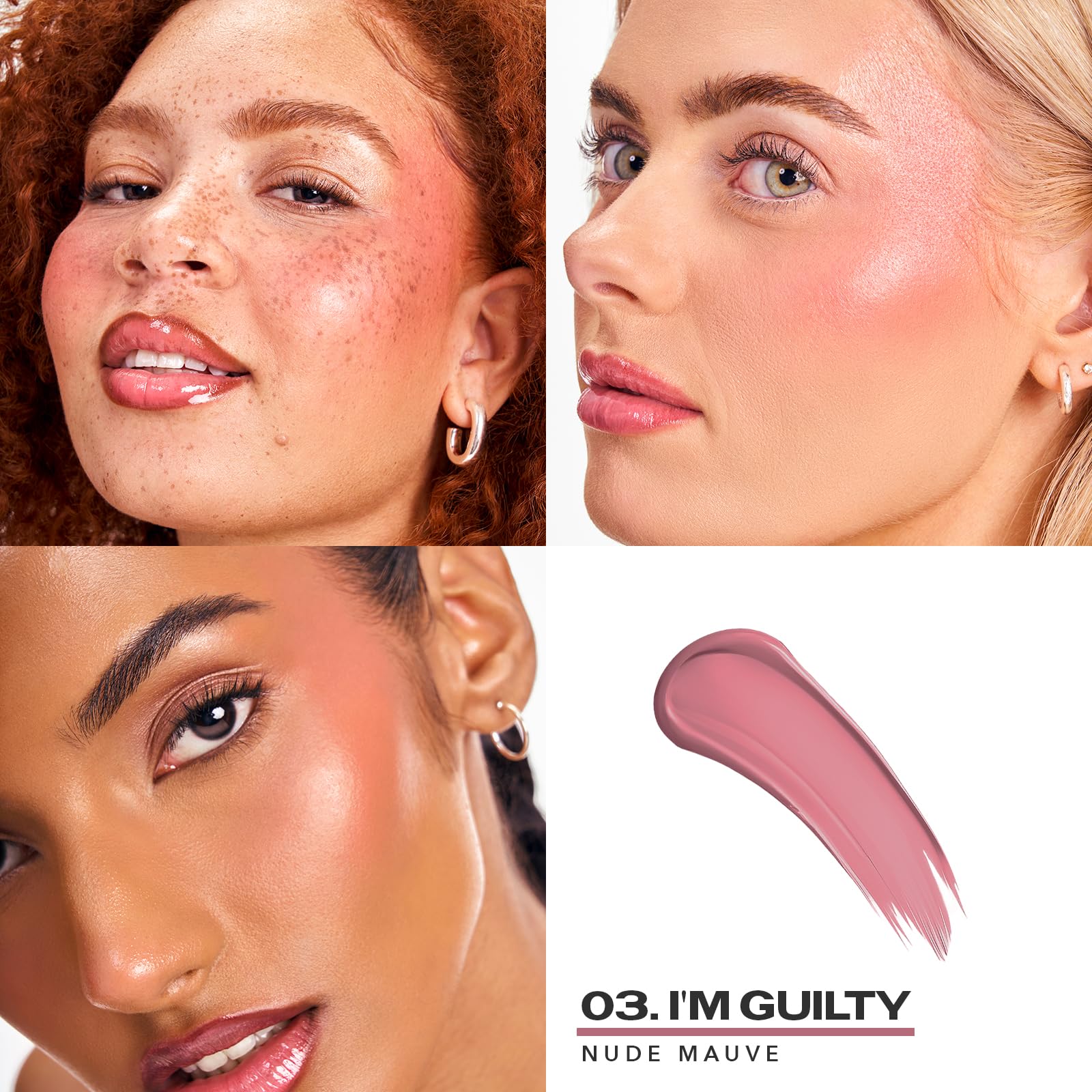 Sacheu Cheek STAY-N Liquid Blush for Cheeks — High Pigment, Buildable, Lightweight Cream Blush for Dewy & Radiant Flushed Cheeks — Long-lasting & Cruelty Free, I'm Guilty - dailyvitalstore