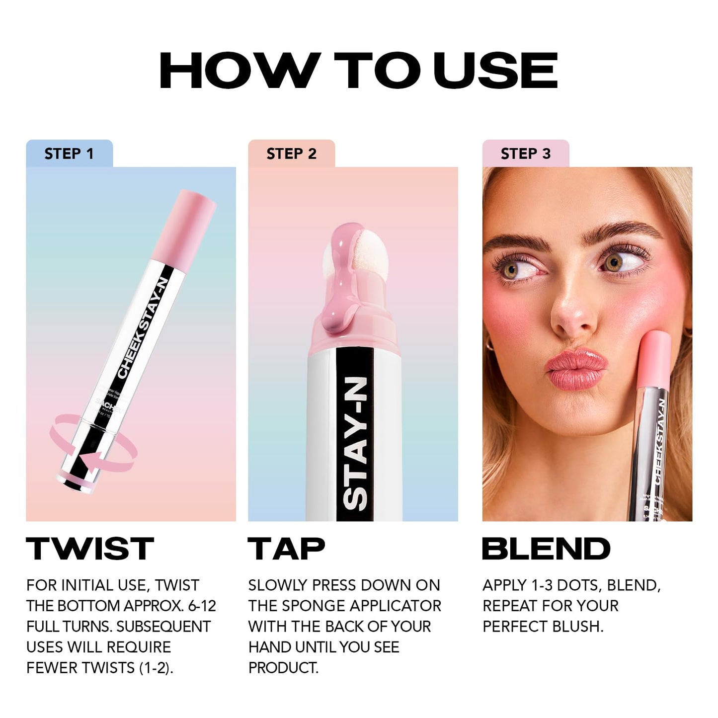 Sacheu Cheek STAY-N Liquid Blush for Cheeks — High Pigment, Buildable, Lightweight Cream Blush for Dewy & Radiant Flushed Cheeks — Long-lasting & Cruelty Free, I'm Playful - dailyvitalstore