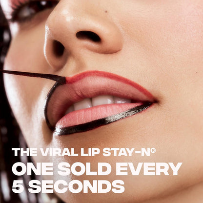 Sacheu Lip Liner STAY-N Peel Off Lip Stain — Long Lasting Waterproof Lip Tint with Hyaluronic Acid & Vitamin E — Transfer Proof Matte Finish, Vegan & Cruelty-Free (p-INKED) - dailyvitalstore