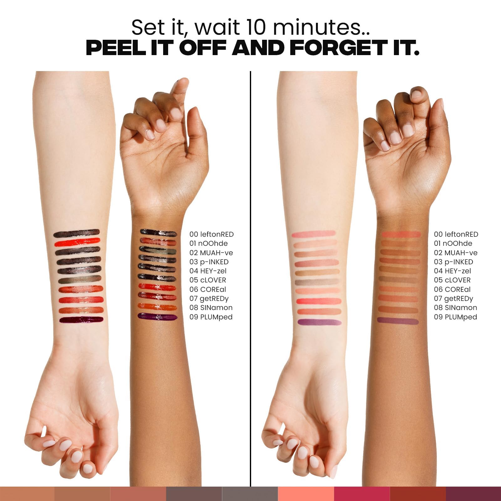 Sacheu Lip Liner STAY-N Peel Off Lip Stain — Long Lasting Waterproof Lip Tint with Hyaluronic Acid & Vitamin E — Transfer Proof Matte Finish, Vegan & Cruelty-Free (p-INKED) - dailyvitalstore