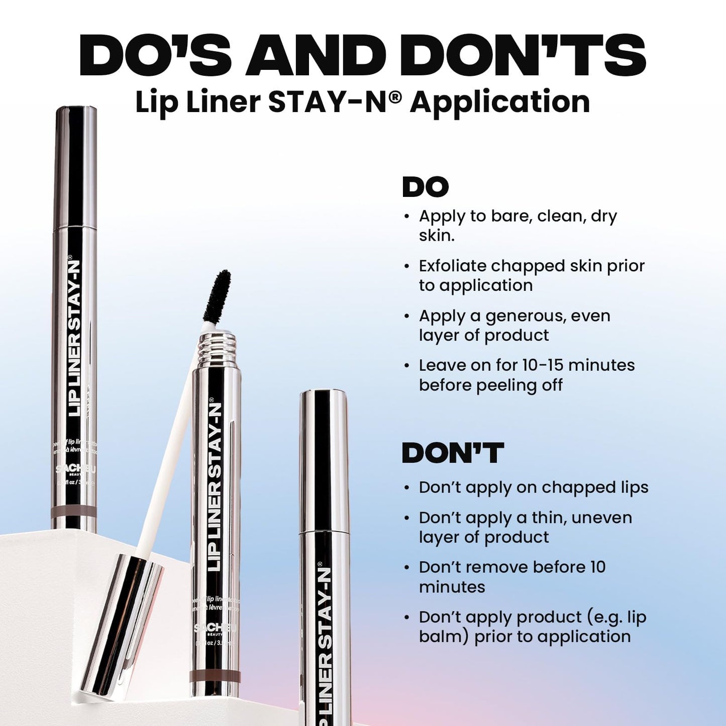 Sacheu Lip Liner STAY-N Peel Off Lip Stain — Long Lasting Waterproof Lip Tint with Hyaluronic Acid & Vitamin E — Transfer Proof Matte Finish, Vegan & Cruelty-Free (p-INKED) - dailyvitalstore
