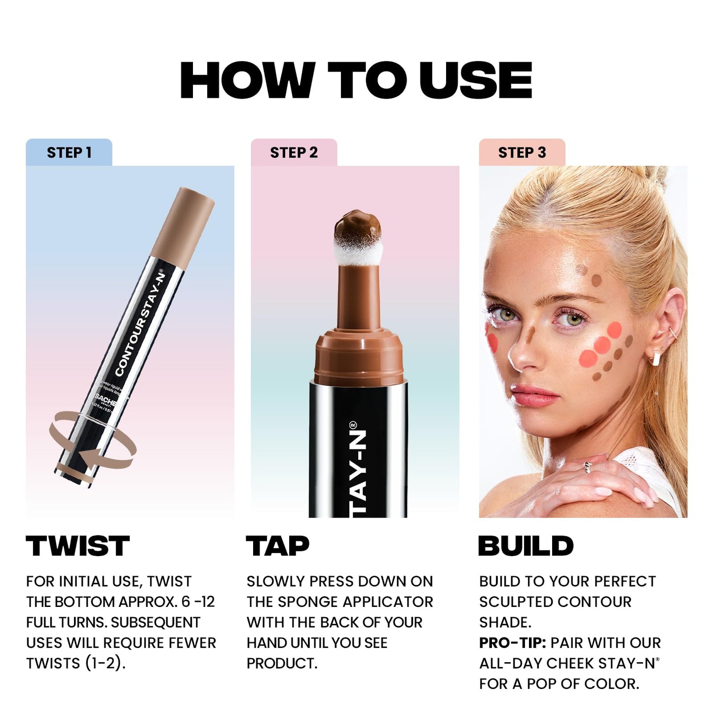 Sacheu Liquid Contour STAY-N Long Wear Cream Contour Makeup — Long Lasting, Blendable, & Lightweight Formula — Vegan & Cruelty-free, Giving Drama - dailyvitalstore