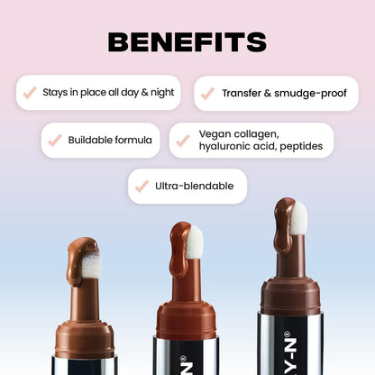 Sacheu Liquid Contour STAY-N Long Wear Cream Contour Makeup — Long Lasting, Blendable, & Lightweight Formula — Vegan & Cruelty-free, Giving Drama - dailyvitalstore