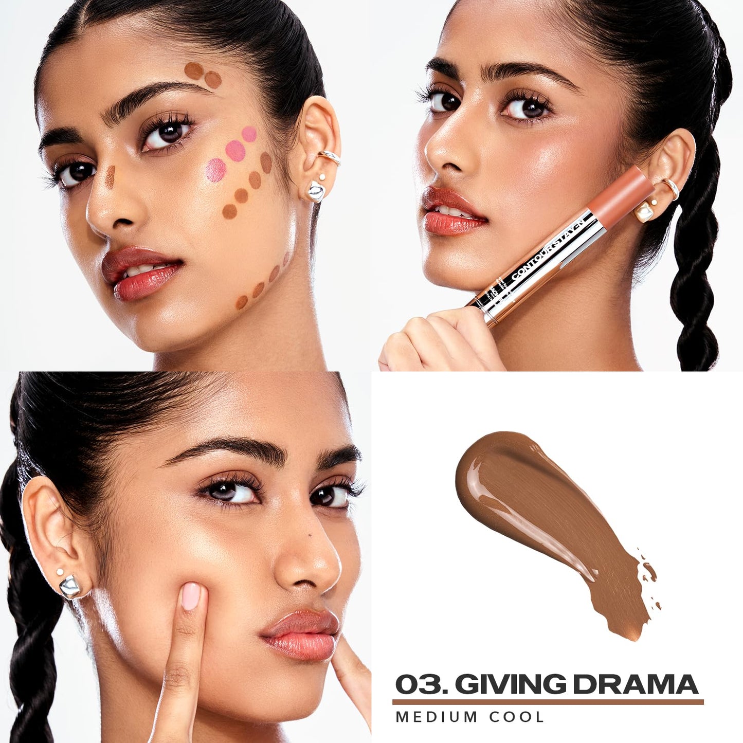 Sacheu Liquid Contour STAY-N Long Wear Cream Contour Makeup — Long Lasting, Blendable, & Lightweight Formula — Vegan & Cruelty-free, Giving Drama - dailyvitalstore
