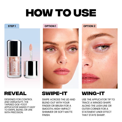 Sacheu Liquid Eyeshadow STAY-N Longwear Eye Makeup — Buildable Highly Pigmented & Blendable Eye Shadow Cream in Matte & Shimmer Finishes, Candy Dipp’d - dailyvitalstore