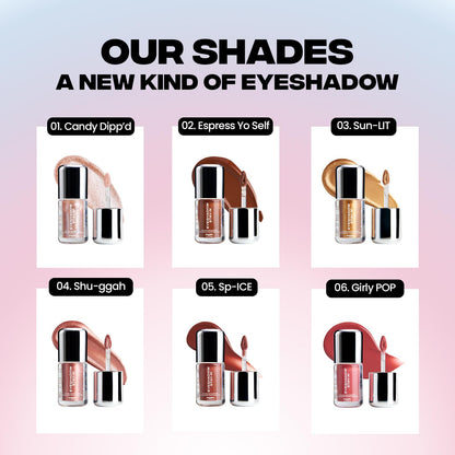 Sacheu Liquid Eyeshadow STAY-N Longwear Eye Makeup — Buildable Highly Pigmented & Blendable Eye Shadow Cream in Matte & Shimmer Finishes, Candy Dipp’d - dailyvitalstore