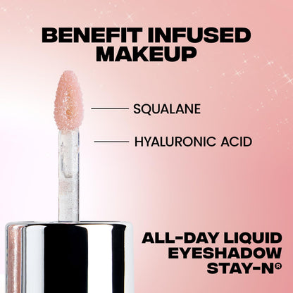 Sacheu Liquid Eyeshadow STAY-N Longwear Eye Makeup — Buildable Highly Pigmented & Blendable Eye Shadow Cream in Matte & Shimmer Finishes, Candy Dipp’d - dailyvitalstore