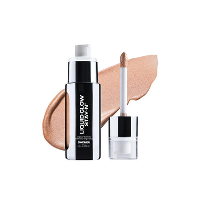 Sacheu Liquid Glow STAY-N Liquid Highlighter & Illuminator Makeup — 30ml Long Lasting Luminous Glow Lightweight Dewy Finish, Glow Getter - dailyvitalstore