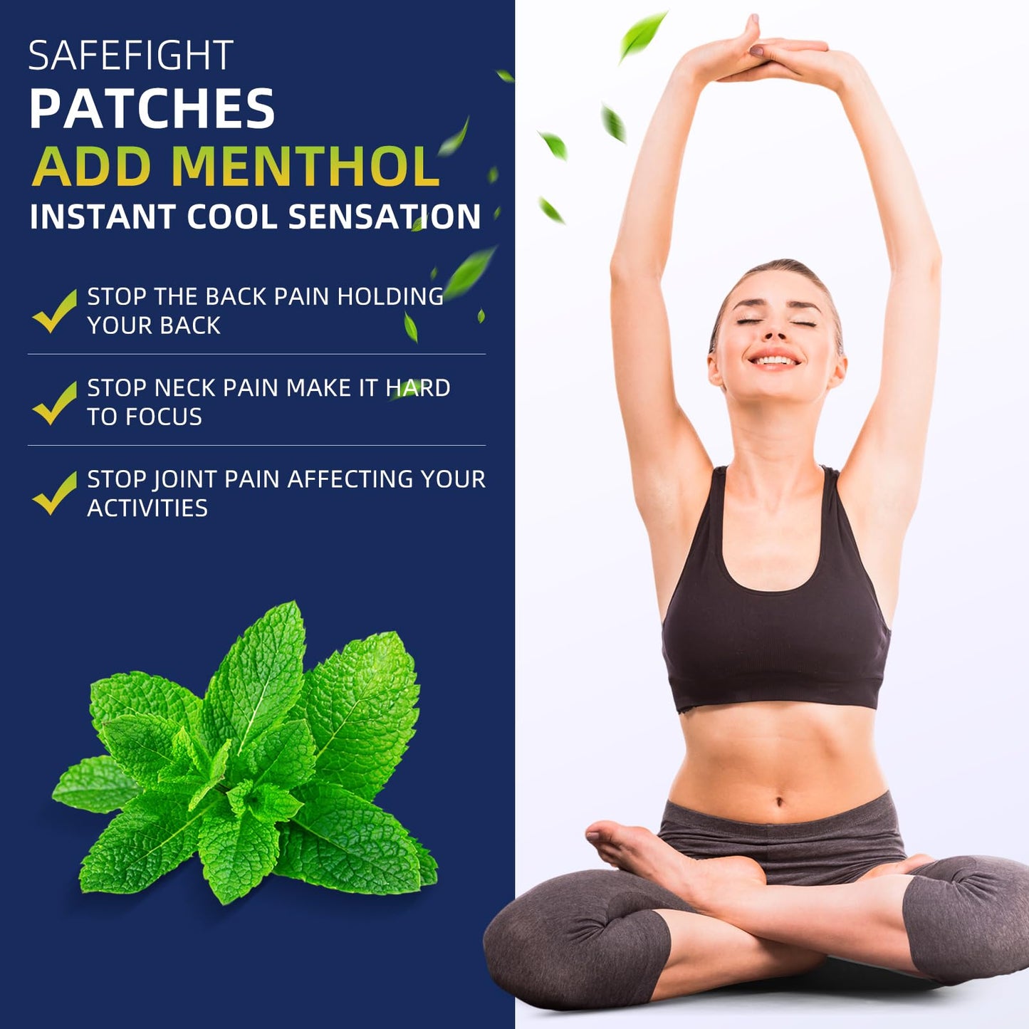 SafeFight 4% Lidocaine Pain Relief Patches 32 Count - Maximum Strength Relief for Back, Neck, Shoulder, Joint & Muscle Pain, Add Menthol, 12 Hour Long Lasting Relief Pains - dailyvitalstore