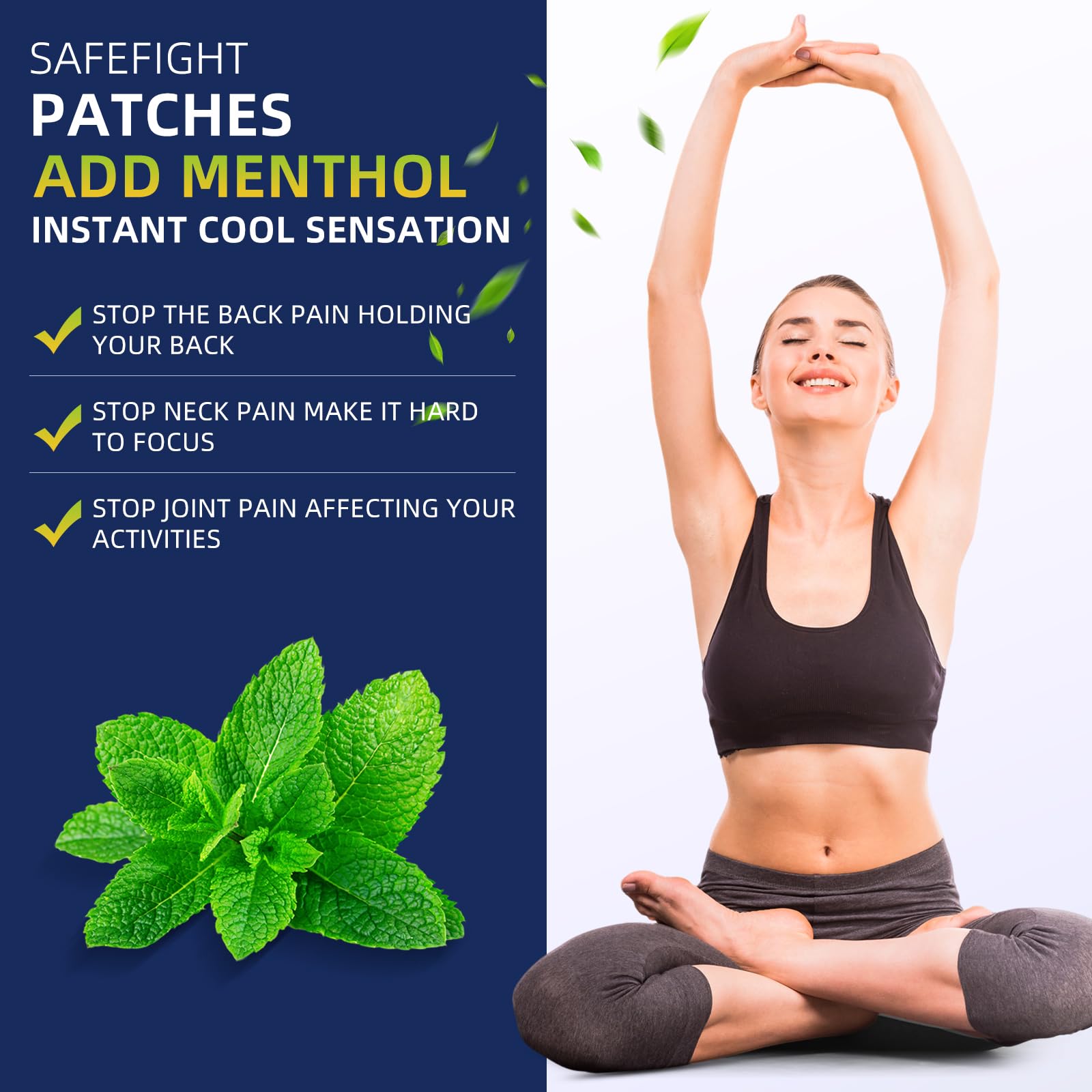 SafeFight 4% Lidocaine Pain Relief Patches 32 Count - Maximum Strength Relief for Back, Neck, Shoulder, Joint & Muscle Pain, Add Menthol, 12 Hour Long Lasting Relief Pains - dailyvitalstore