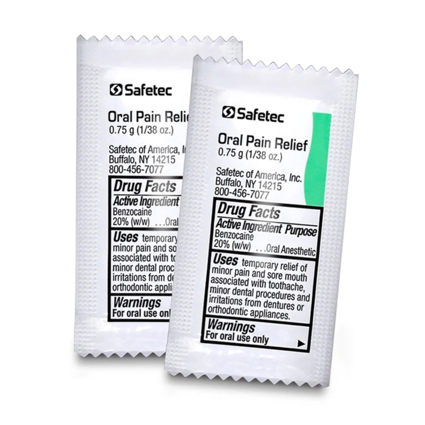 Safetec Oral Pain Relief, .75 g Packets, Box of 144 - dailyvitalstore