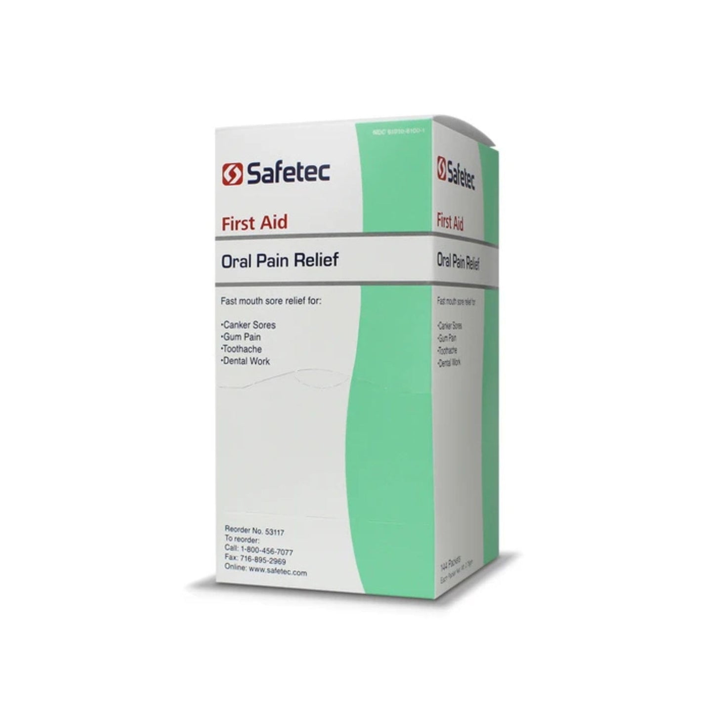 Safetec Oral Pain Relief, .75 g Packets, Box of 144 - dailyvitalstore