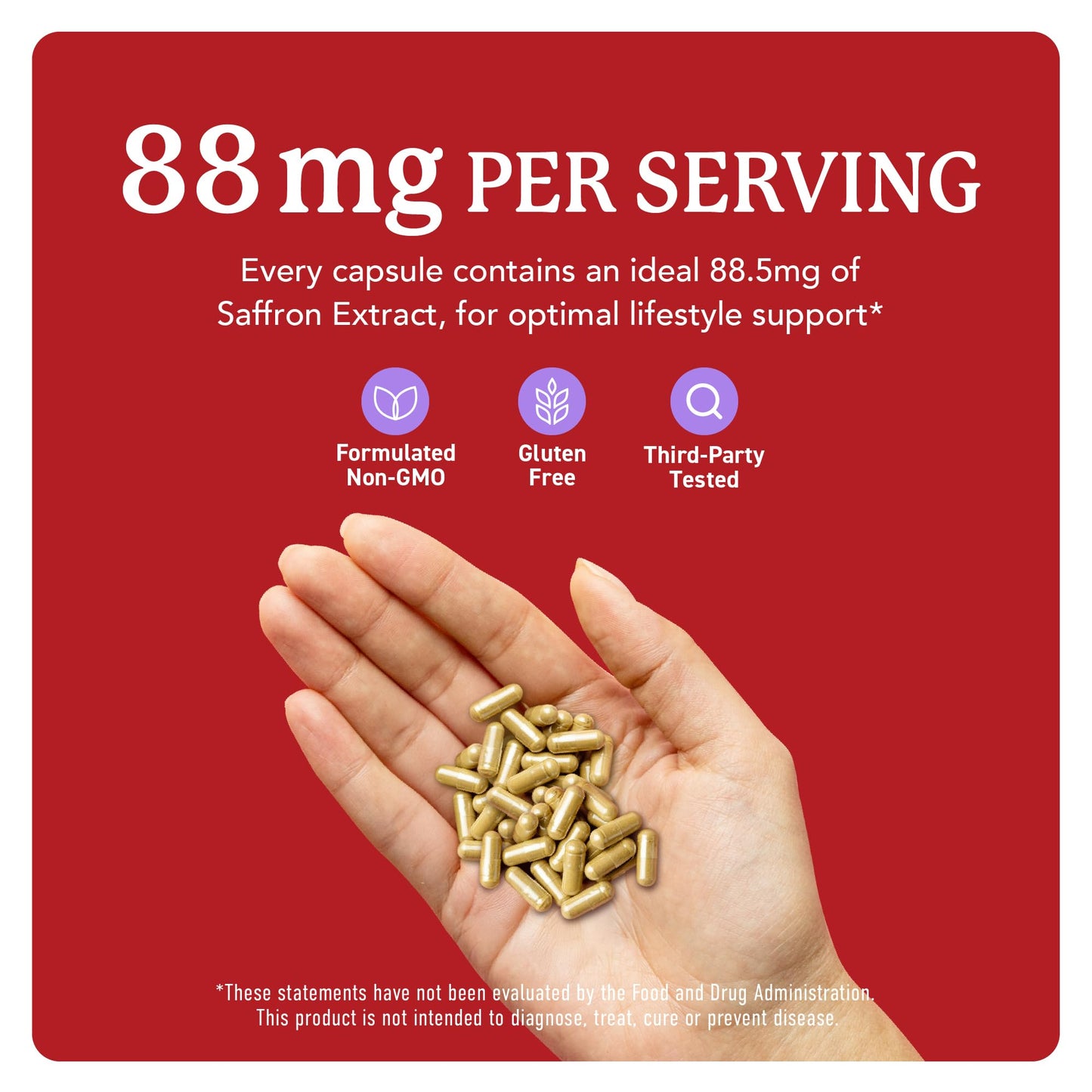 Saffron Supplements 88.5mg | 3-Month Supply | Pure Saffron Extract Capsules for Mood, Focus, Eye Health & Energy Balance Support | Crocus Sativus Extract | Gluten-Free & Non-GMO | 90 Capsules - dailyvitalstore