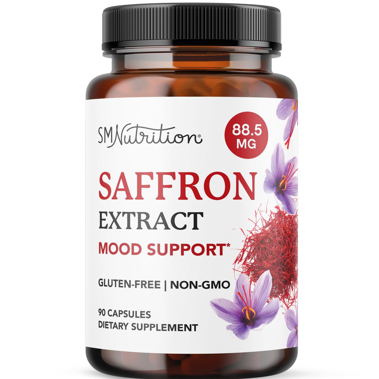 Saffron Supplements 88.5mg | 3-Month Supply | Pure Saffron Extract Capsules for Mood, Focus, Eye Health & Energy Balance Support | Crocus Sativus Extract | Gluten-Free & Non-GMO | 90 Capsules - dailyvitalstore