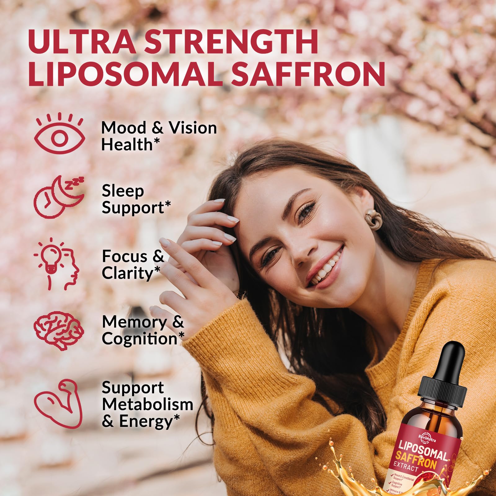 Saffron Supplements - 88.5mg Saffron Extract Liposomal Liquid Drops with Magnesium, Zinc, Ashwagandha, L-Theanine, Vitamin B6, D3 for Antioxidant Mood Energy Vision & Focus, Strawberry Flavor 2 Fl Oz - dailyvitalstore