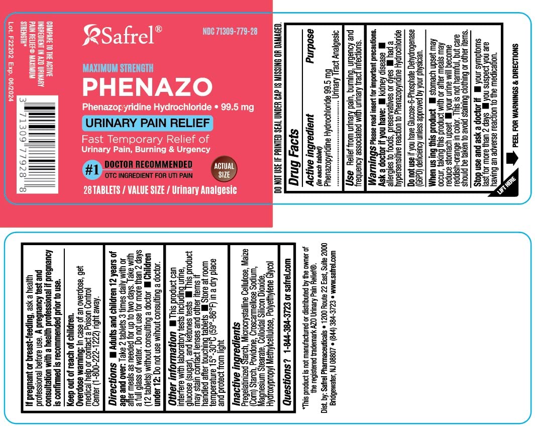 Safrel Urinary Pain Relief | UTI Relief | Fast Acting | Bladder Discomfort & Pain Relief | Phenazopyridine Hydrochloride 99.5mg (28 Count) - dailyvitalstore