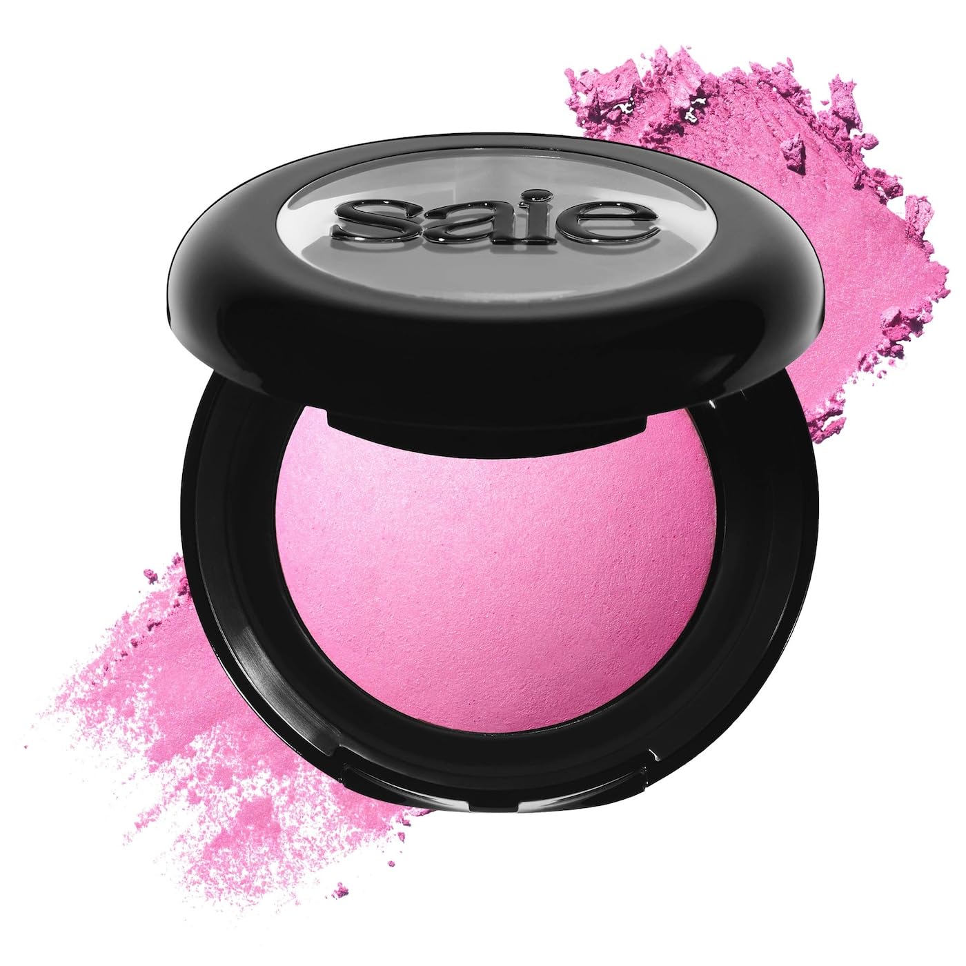 Saie Blush & Brush Duo - SuperSuede Baked Blush in Bella (.01 oz) & Powder Blush Brush - Talc-Free, Moisturizing Blush with Vegan, Fluffy Brush for Seamless Application - dailyvitalstore