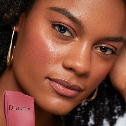 Saie Cheek Flush Duo - Dew Liquid Blush (.40 oz, Dreamy), SuperSuede Baked Powder Blush (.01 oz, Grazie) - Layerable, Skin-Nourishing Blushes for a Seamless Radiant Finish - dailyvitalstore