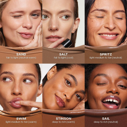 Saie Dew Bronze - Hydrating Liquid Bronzer Stick For a Sun Kissed Glow - Liquid Contour Stick Infused with Nourishing Skin Care Ingredients - Sculpted Face Makeup Essential - Sand (0.4 oz) - dailyvitalstore