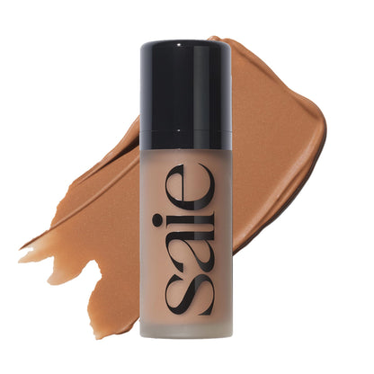 Saie Dew Bronze - Hydrating Liquid Bronzer Stick For a Sun Kissed Glow - Liquid Contour Stick Infused with Nourishing Skin Care Ingredients - Sculpted Face Makeup Essential - Sand (0.4 oz) - dailyvitalstore