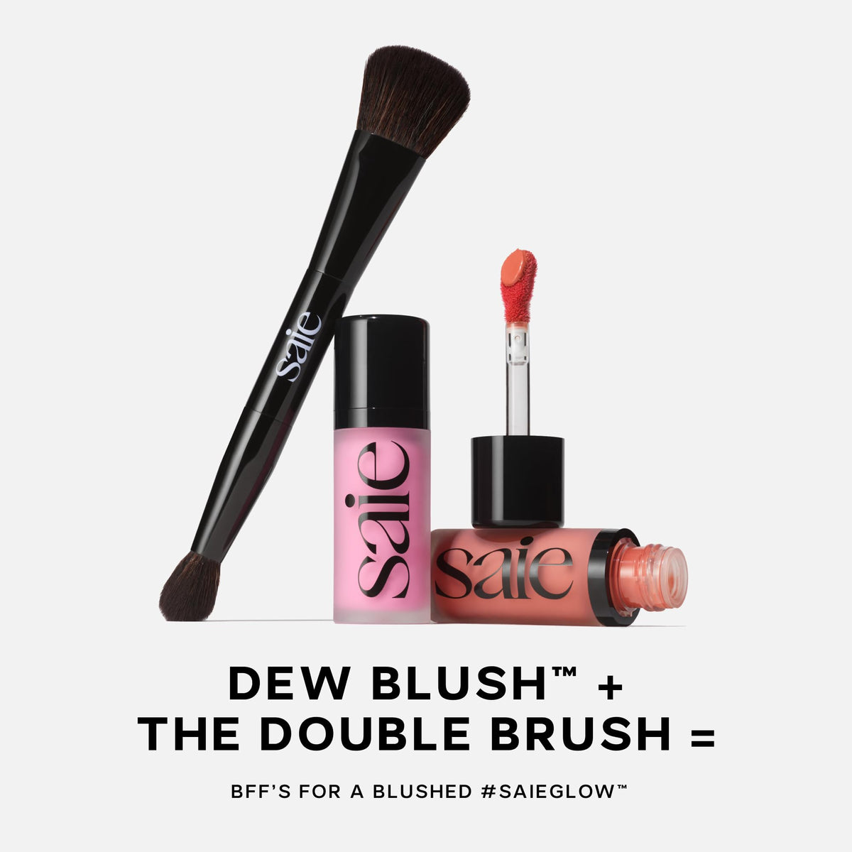 Saie Dew Liquid Blush for Cheeks - Hydrating Cream Blush Stick with a Blendable + Buildable Formula - Skincare Infused Dewy Cheek Tint for a Natural Flush - Glowy Makeup Essential - Lady (.40 oz) - dailyvitalstore