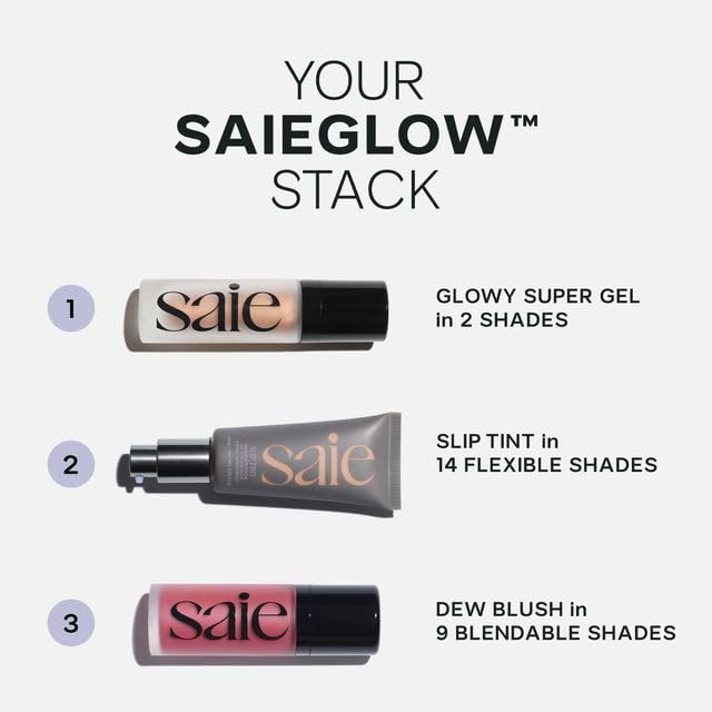 Saie Dew Liquid Blush for Cheeks - Hydrating Cream Blush Stick with a Blendable + Buildable Formula - Skincare Infused Dewy Cheek Tint for a Natural Flush - Glowy Makeup Essential - Spicy (.40 oz) - dailyvitalstore