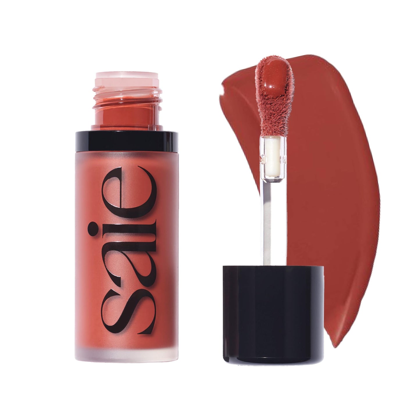 Saie Dew Liquid Blush for Cheeks - Hydrating Cream Blush Stick with a Blendable + Buildable Formula - Skincare Infused Dewy Cheek Tint for a Natural Flush - Glowy Makeup Essential - Spicy (.40 oz) - dailyvitalstore