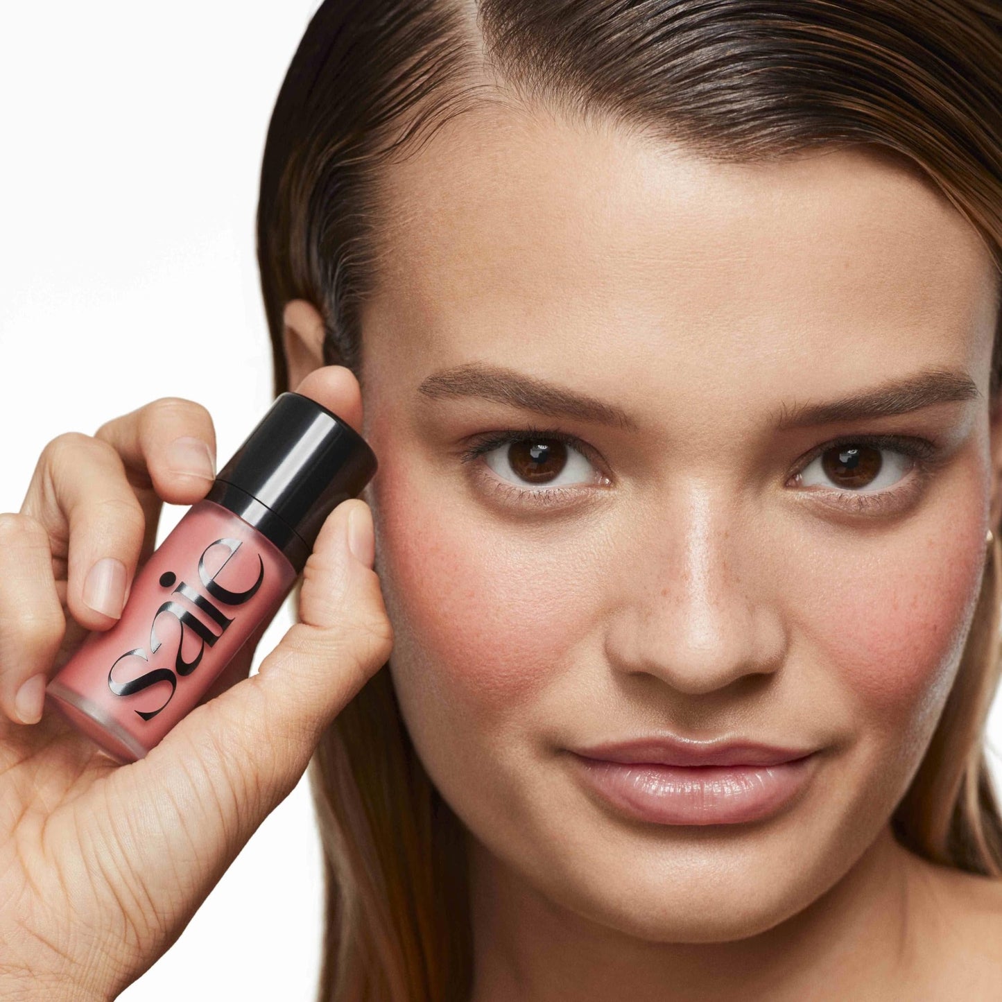 Saie Dew Liquid Blush for Cheeks - Hydrating Cream Blush Stick with a Blendable + Buildable Formula - Skincare Infused Dewy Cheek Tint for a Natural Flush - Glowy Makeup Essential - Sweetie (.40 oz) - dailyvitalstore