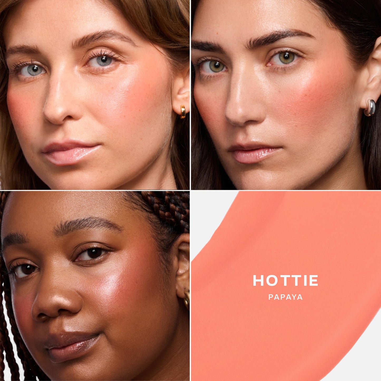 Saie Dewy Glow Duo - Dew Liquid Blush - (.40 oz, Hottie), Glossybounce Lip Gloss-Oil Hybrid (.17 oz, Splash) - Hydrating, Vegan Makeup for Radiant Cheeks & Lips - dailyvitalstore
