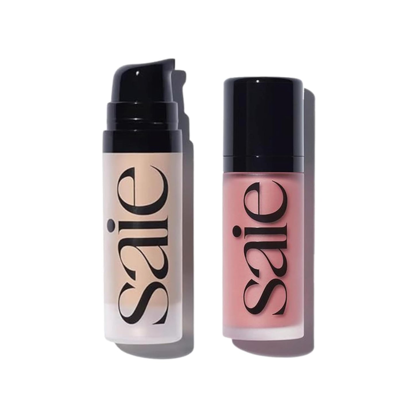 Saie Dewy Glow Duo - Dew Liquid Blush Lady (.40 oz), Mini Glowy Super Gel Warmglow (.5 oz) - Radiant Cheek Tint & Illuminating Primer for a Natural, Lit-From-Within Finish - dailyvitalstore