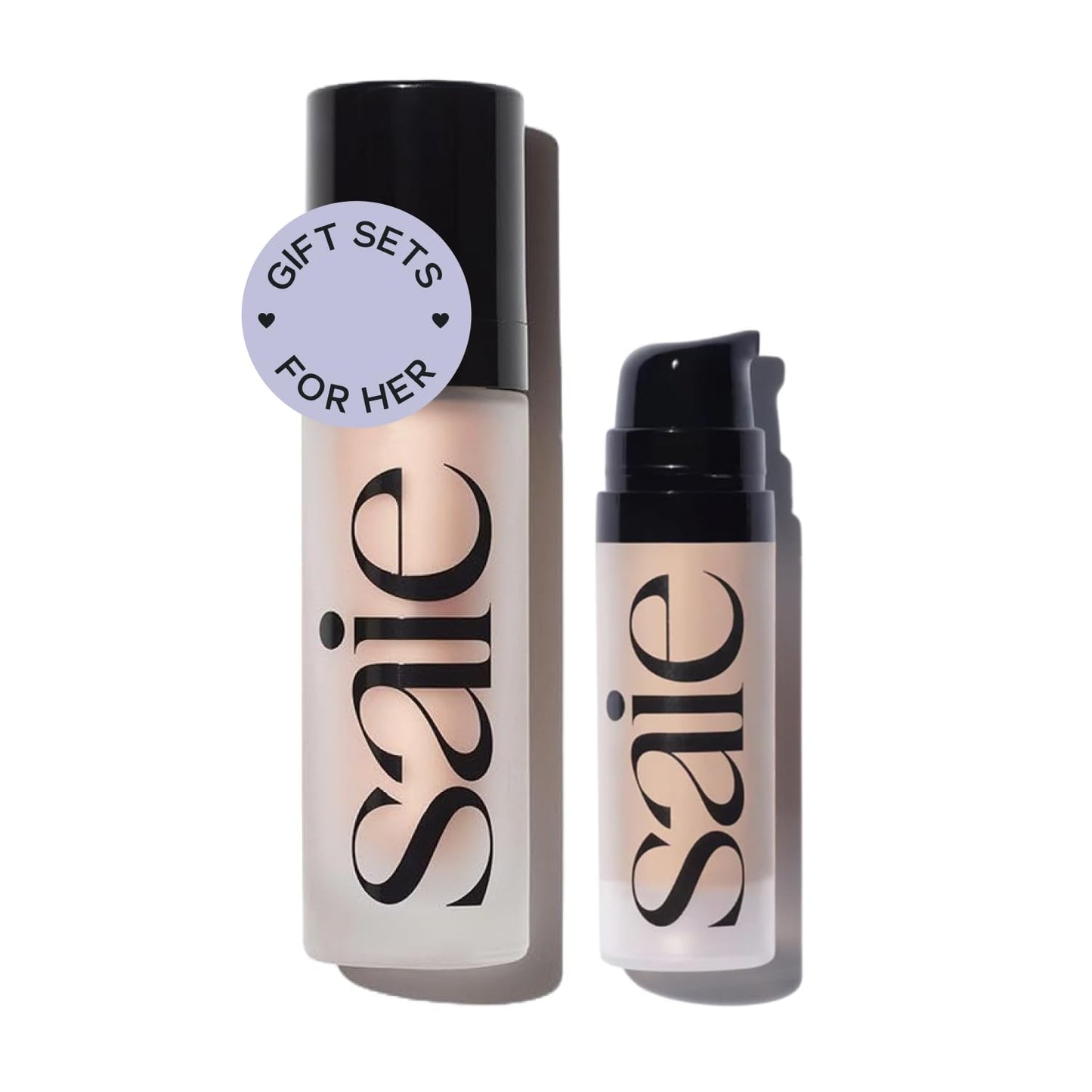 Saie Glowy Super Gel Warmglow Duo - Lightweight Illuminator & Makeup Primer for Glowing Skin - Soft Warm Gold (1 oz & 0.5 oz) - dailyvitalstore