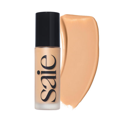 Saie Glowy Super Skin Tint Liquid Foundation - Weightless + Dewy Foundation with Lightweight Medium Coverage - Hydrating Face Makeup + Skin Care Serum Hybrid with Hyaluronic Acid - Shade 11 (1.01 oz) - dailyvitalstore