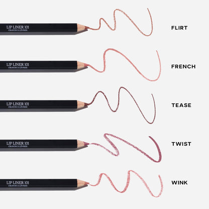 Saie Lip Liner 101 - Lip Pencil Made with a Creamy, Soft Matte Formula for a Naturally Framed or Fully Filled Look - Supercharged with Shea Butter & Jojoba Oil - Tease (.05 oz) - dailyvitalstore