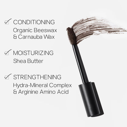Saie Mascara 101 - Lash Lengthening Mascara for Thick, Bold, Lifted Lashes - Buildable Eye Makeup Formulated to Strengthen and Condition with Rich Nutrients - Brown (0.31 oz) - dailyvitalstore