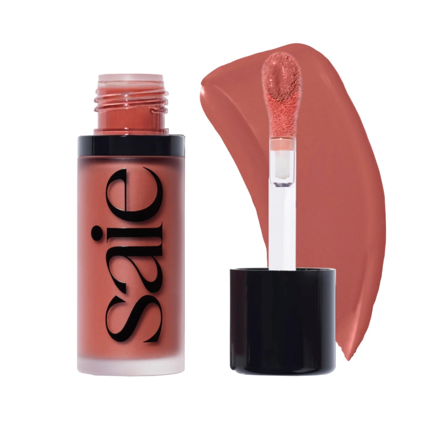 Saie Mini Glowy Super Gel Lightweight llluminator & Makeup Primer - Sunglow (0.5 oz) + Dew Blush - Lightweight Liquid Blush with a Blendable + Buildable Cream Finish - Cutie (.40 oz) - dailyvitalstore
