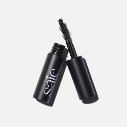 Saie Mini Mascara 101 - Lash Lengthening Mascara for Thick, Bold, Lifted Lashes - Buildable Eye Makeup Formulated to Strengthen and Condition with Rich Nutrients - Black (0.17 oz) - dailyvitalstore