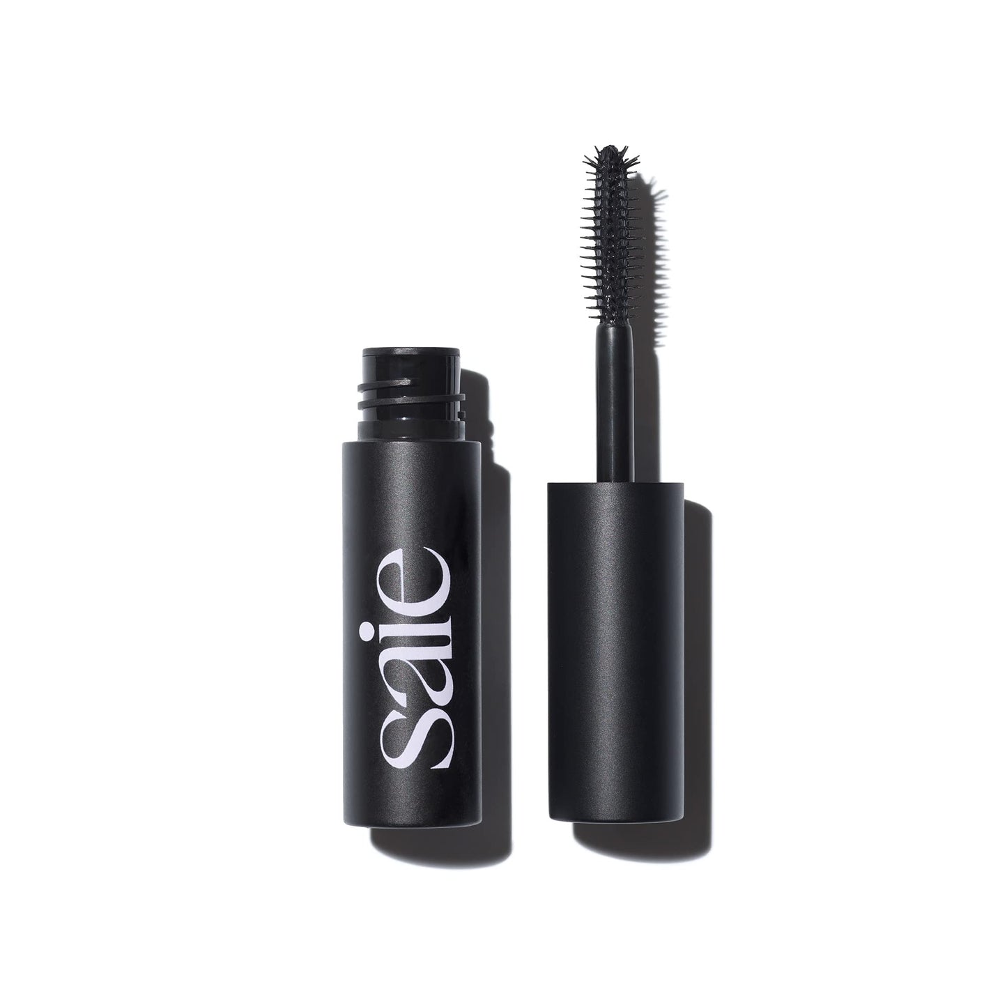 Saie Mini Mascara 101 - Lash Lengthening Mascara for Thick, Bold, Lifted Lashes - Buildable Eye Makeup Formulated to Strengthen and Condition with Rich Nutrients - Black (0.17 oz) - dailyvitalstore