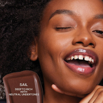 Saie Radiant Glow Duo - Dew Bronze Soft-Focus Liquid Bronzer in Sail (0.4 oz) & Mini Glowy Super Gel Lightweight Illuminator in Sunglow (0.5 oz), Hydrating Makeup Essentials for a Sun-Kissed Glow - dailyvitalstore